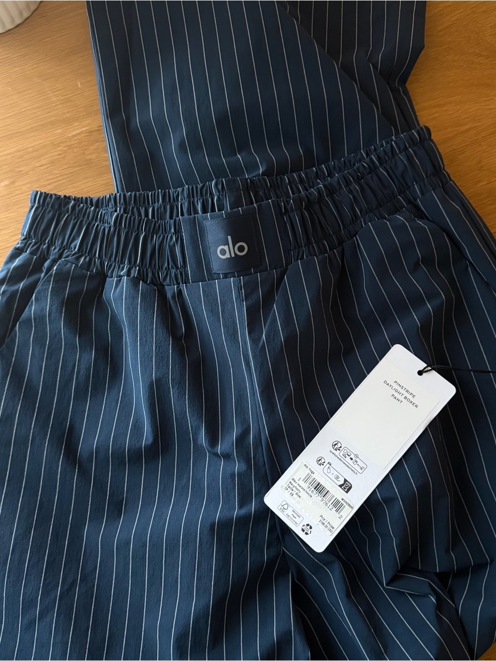 ALO Yoga Kids Navy Pinstripe Joggers